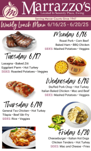Marrazzo's Menu 6.16 - 6.20